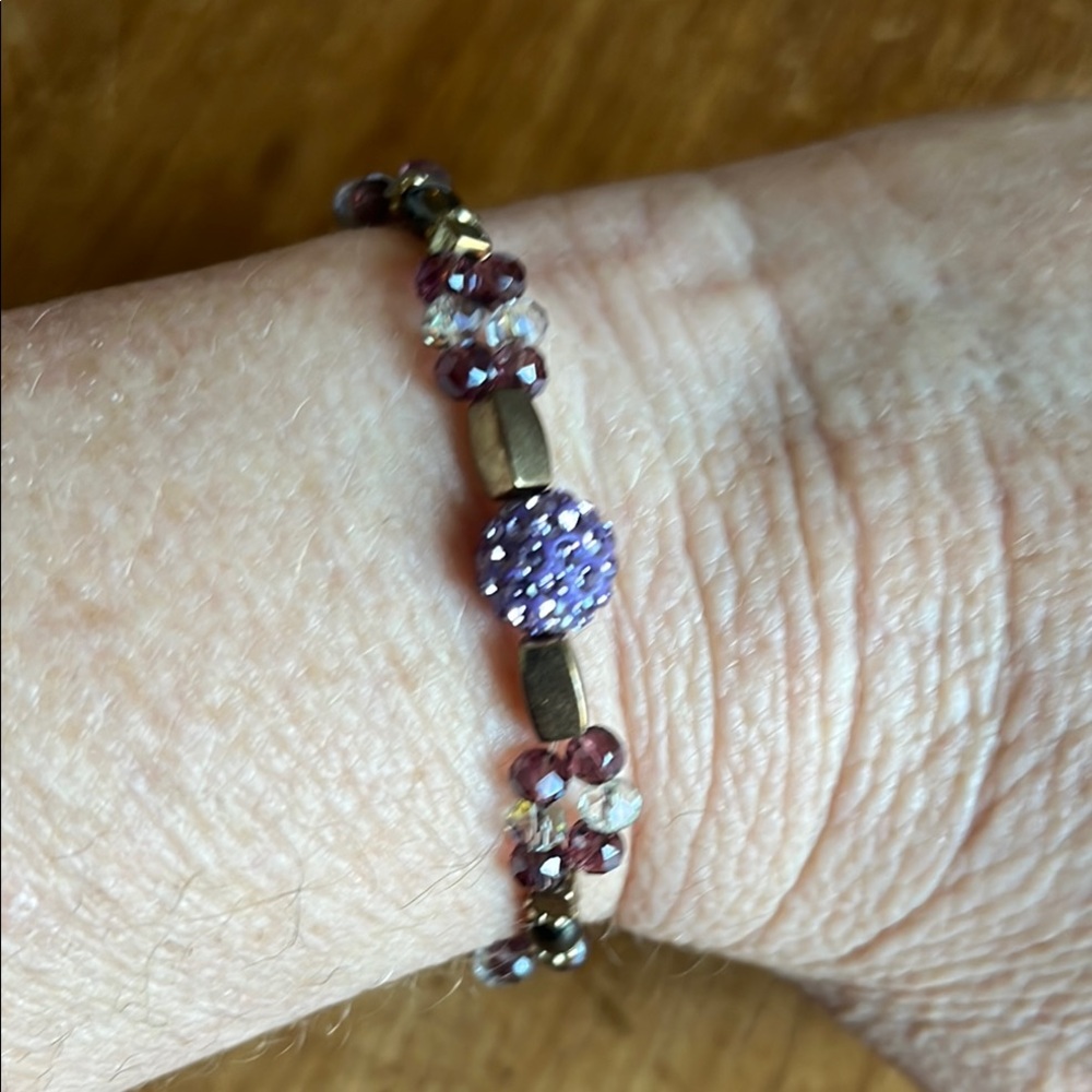 Elegant Purple Beaded Bracelet